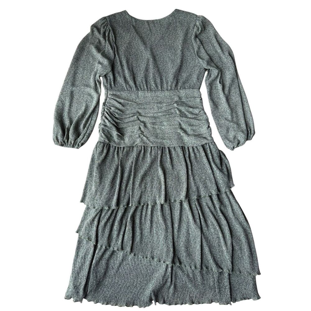 ASTR The Label Green Ruched Ruffle Floral Print Midi Dress - Picture 7 of 13